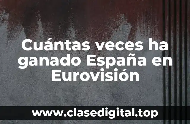 Cuántas veces ha ganado España en Eurovisión