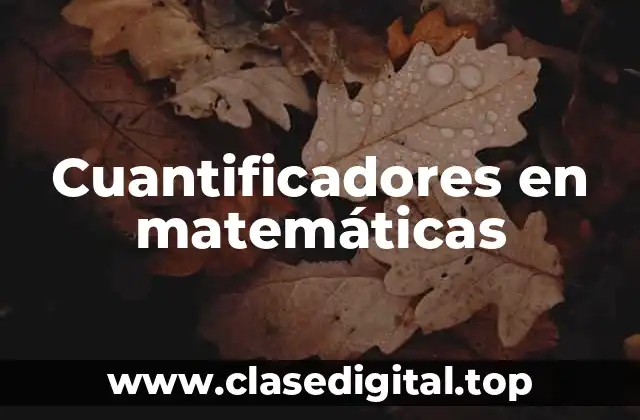 Cuantificadores en matemáticas