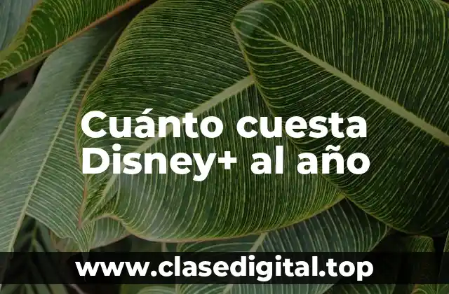 Cuánto cuesta Disney+ al año