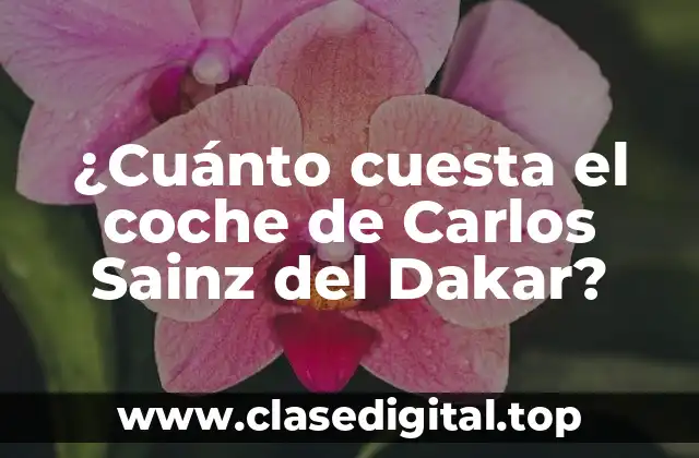 ¿Cuánto cuesta el coche de Carlos Sainz del Dakar?