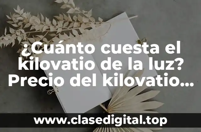 ¿Cuánto cuesta el kilovatio de la luz? Precio del kilovatio de la luz actualizado