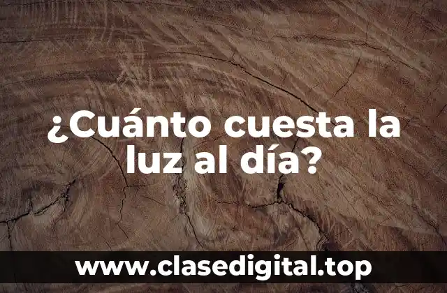 ¿Qué factores influyen en el precio de la luz al día?