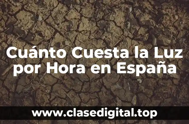 Cuánto Cuesta la Luz por Hora en España