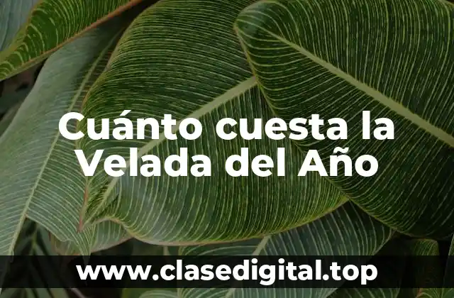 Cuánto cuesta la Velada del Año