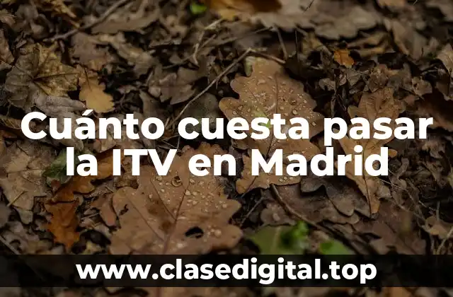 Cuánto cuesta pasar la ITV en Madrid