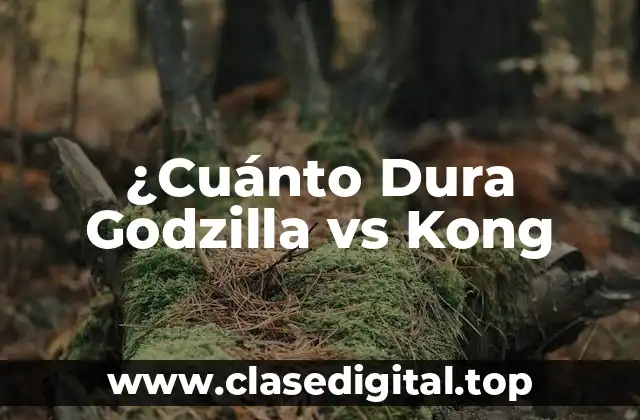 ¿Cuánto Dura Godzilla vs Kong