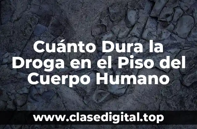 Cuánto Dura la Droga en el Piso del Cuerpo Humano