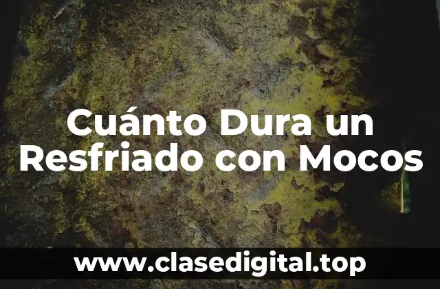 Cuánto Dura un Resfriado con Mocos