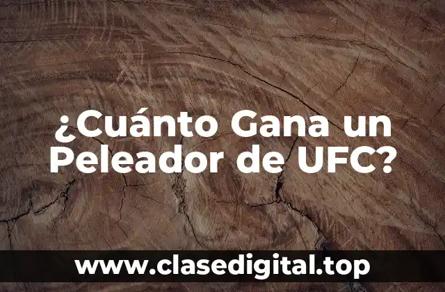 ¿Cuánto Gana un Peleador de UFC?