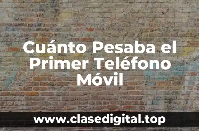 El Nacimiento del Primer Teléfono Móvil