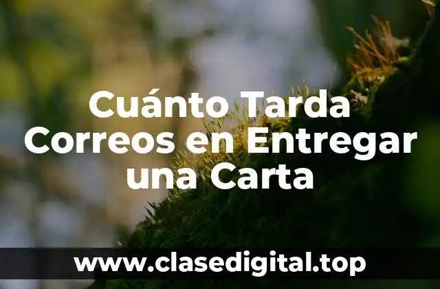 Cuánto Tarda Correos en Entregar una Carta