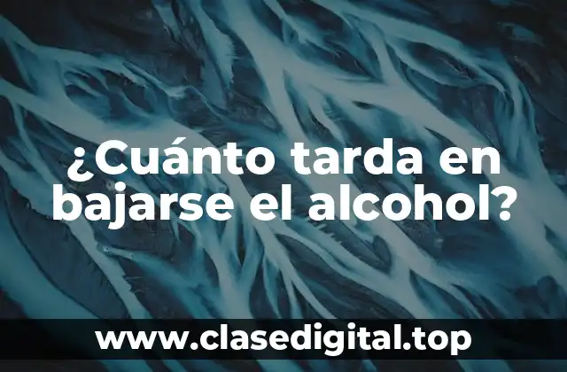 Cómo se procesa el alcohol en el cuerpo