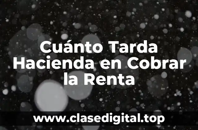 Cuánto Tarda Hacienda en Cobrar la Renta