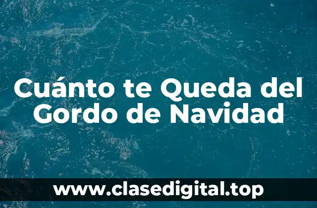 Cuánto te Queda del Gordo de Navidad