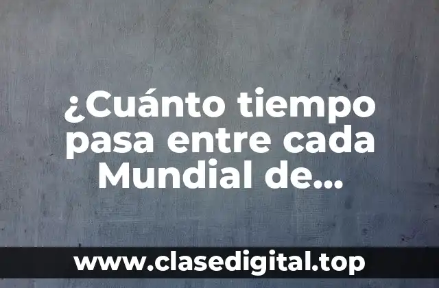 ¿Cuánto tiempo pasa entre cada Mundial de Atletismo?