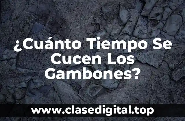 ¿Cuánto Tiempo Se Cucen Los Gambones?