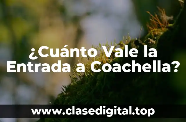 ¿Cuánto Vale la Entrada a Coachella?