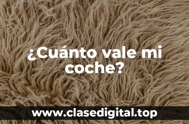 ¿Cuánto vale mi coche?