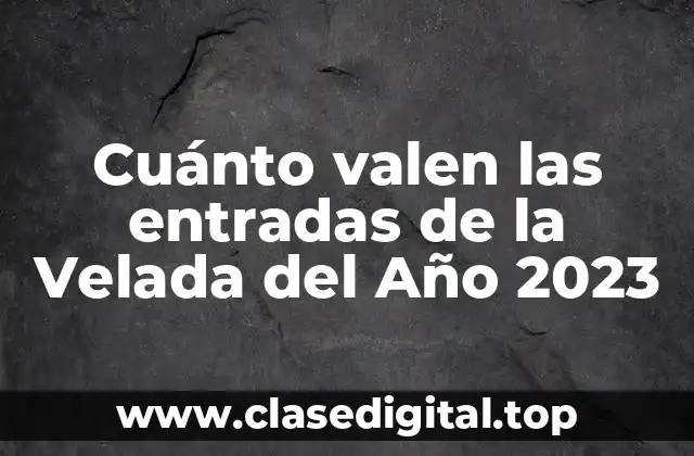 Cuánto valen las entradas de la Velada del Año 2023