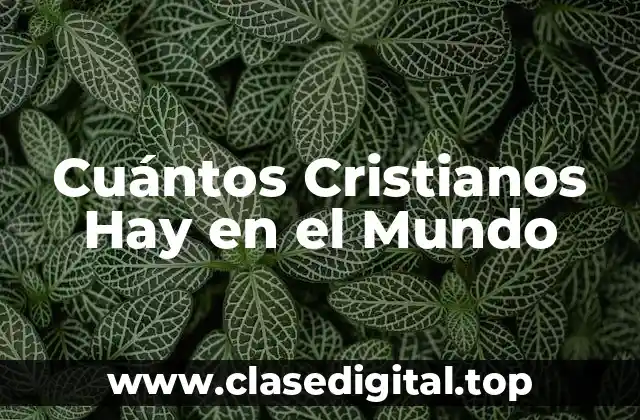 Cuántos Cristianos Hay en el Mundo