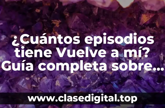 ¿Cuántos episodios tiene Vuelve a mí? Guía completa sobre la serie de Netflix