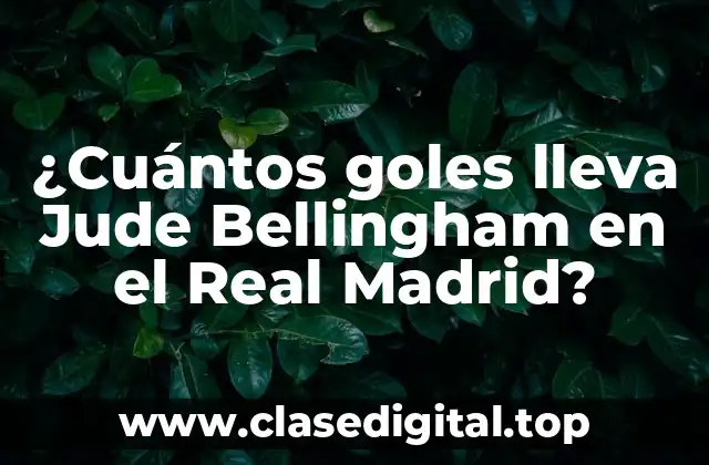 ¿Cuántos goles lleva Jude Bellingham en el Real Madrid?