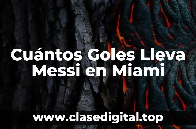 Cuántos Goles Lleva Messi en Miami