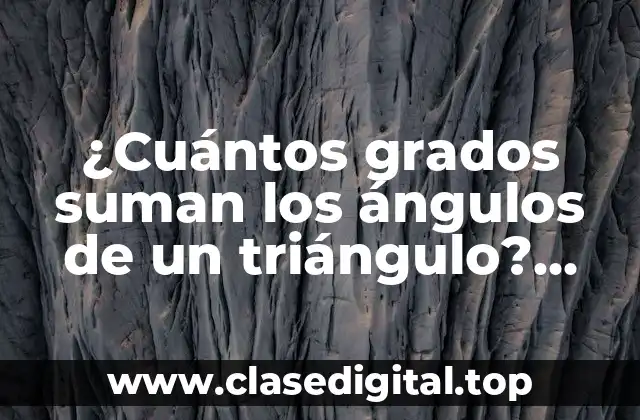 La teoría detrás de la suma de ángulos de un triángulo