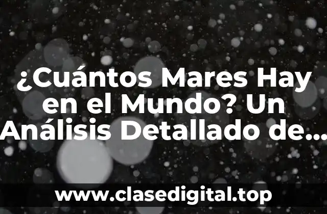 ¿Cuántos Mares Hay en el Mundo? Un Análisis Detallado de los Océanos y Mares del Planeta