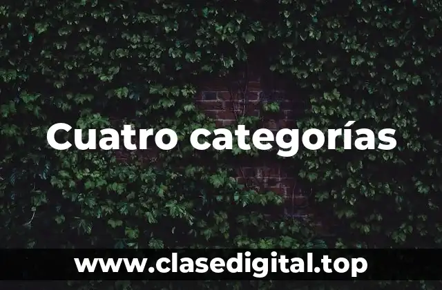 Cuatro categorías