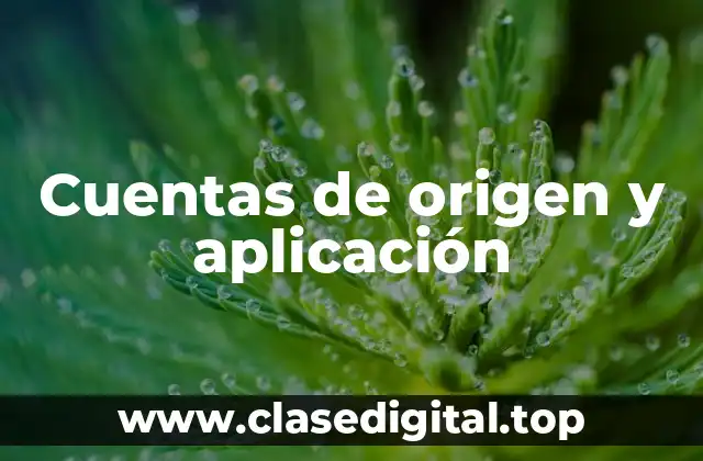 Cuentas de origen y aplicación