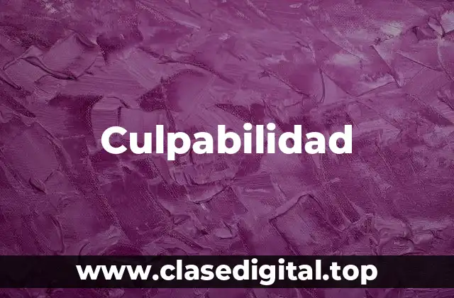 Culpabilidad