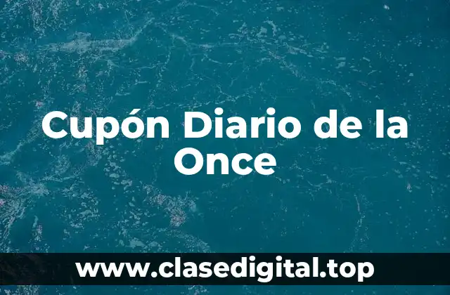 Cupón Diario de la Once