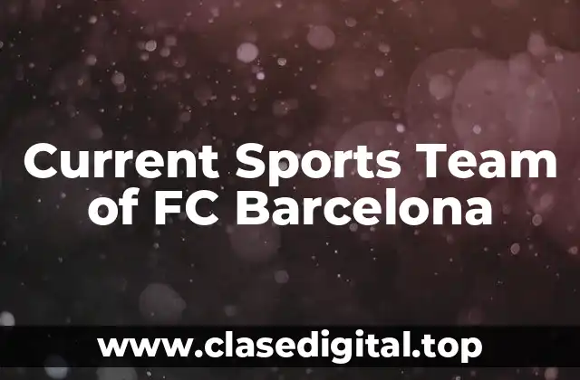 Current Sports Team of FC Barcelona