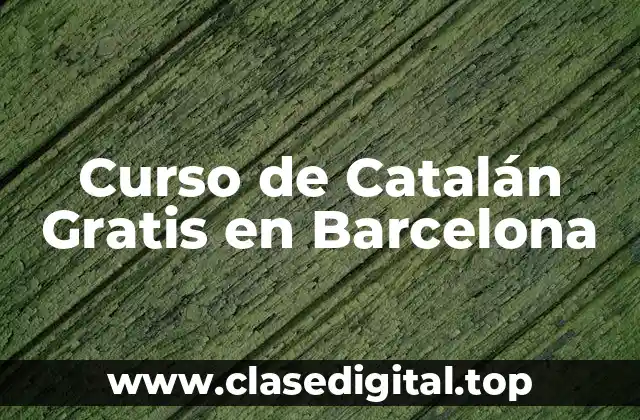 Curso de Catalán Gratis en Barcelona