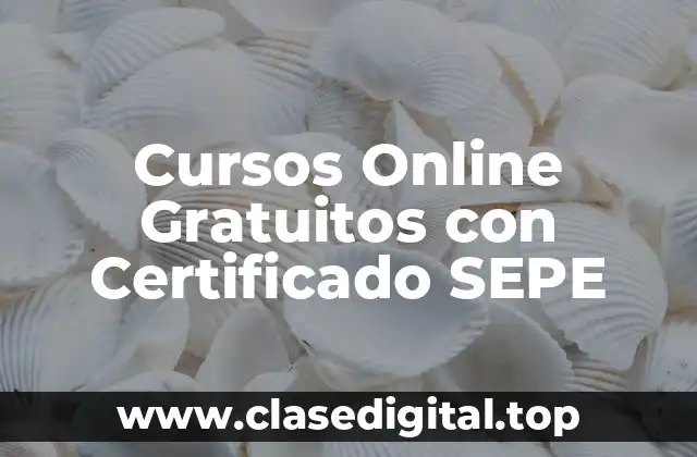 Cursos Online Gratuitos con Certificado SEPE