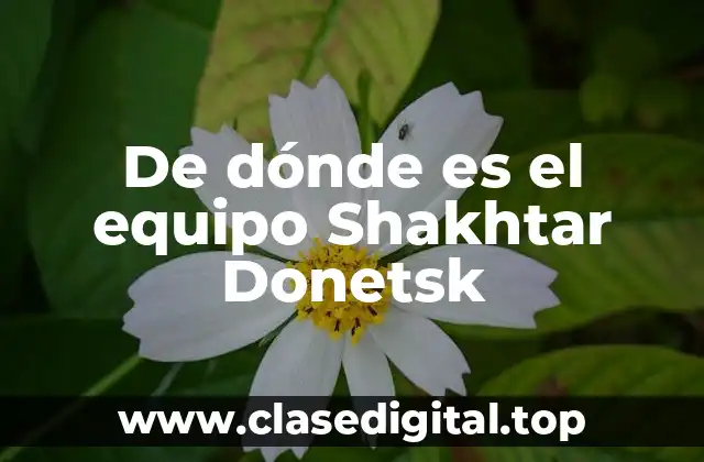 De dónde es el equipo Shakhtar Donetsk