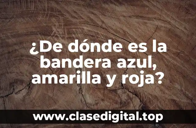 Orígenes de la bandera azul, amarilla y roja