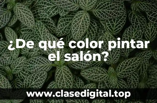 ¿De qué color pintar el salón?