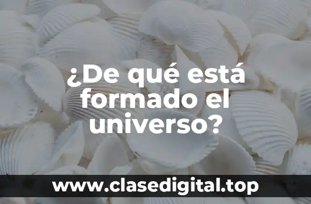 ¿De qué está formado el universo?