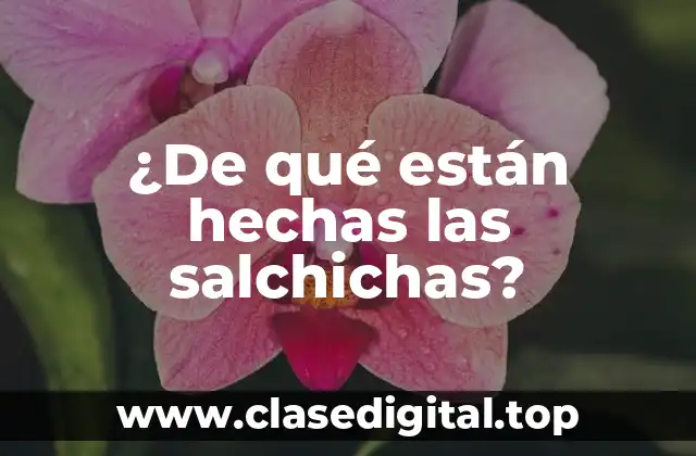 La carne: el ingrediente principal de las salchichas