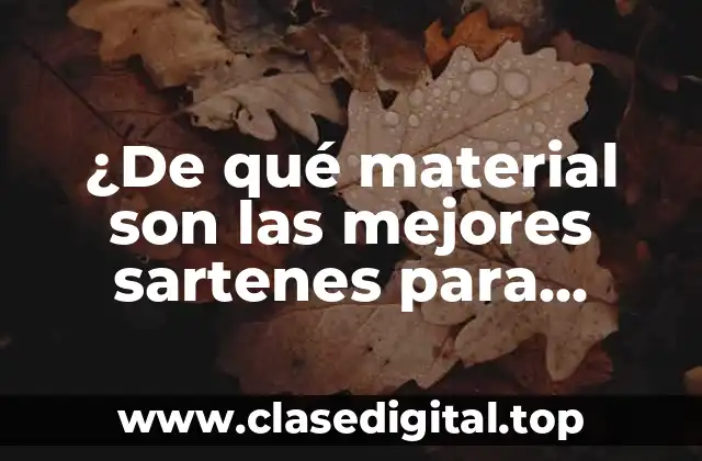 Los materiales más comunes para sartenes: ¿Cuáles son las opciones?