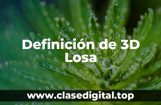 Definición de 3D Losa