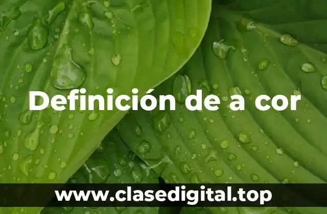Definición de a cor
