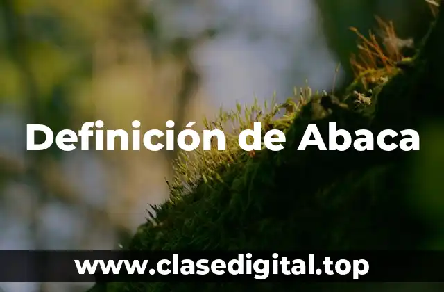 Definición de Abaca