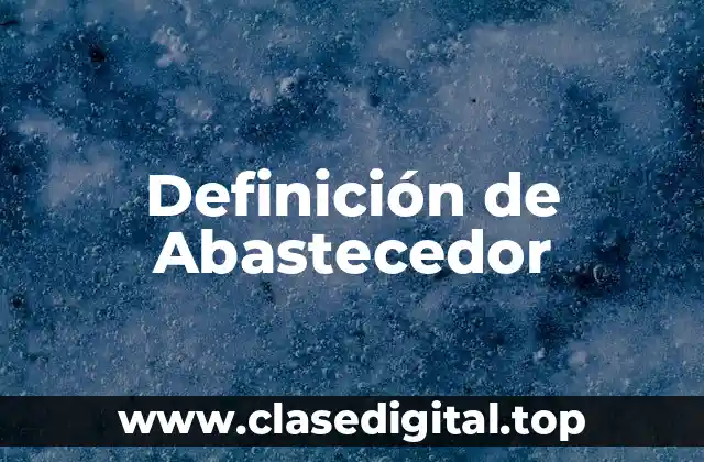 Definición de Abastecedor