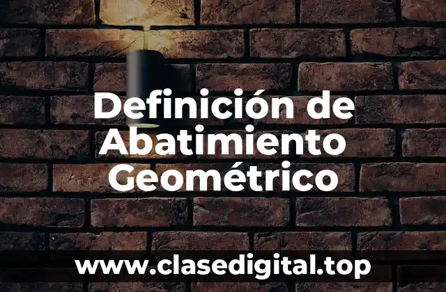 Definición de Abatimiento Geométrico