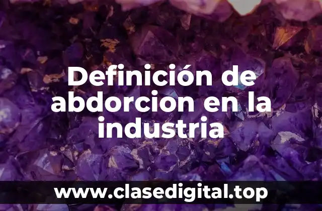 Definición de abdorcion en la industria