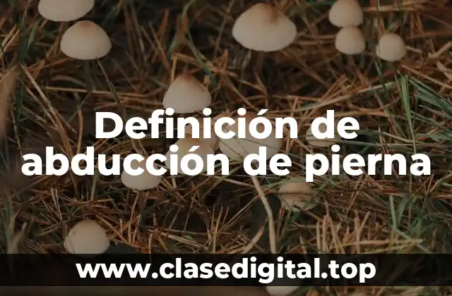 Definición de abducción de pierna