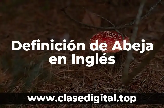 Definición de Abeja en Inglés